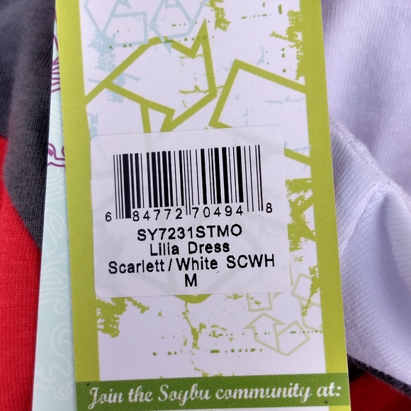 Soybu Athletic Tank Color Block Dress SZ Med - Picture 10 of 12